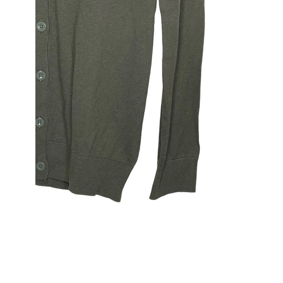 Gap Women's Cardigan Sweater Cotton Button Up Relaxed Fit Cozy Green Medium NWT - Picture 2 of 10